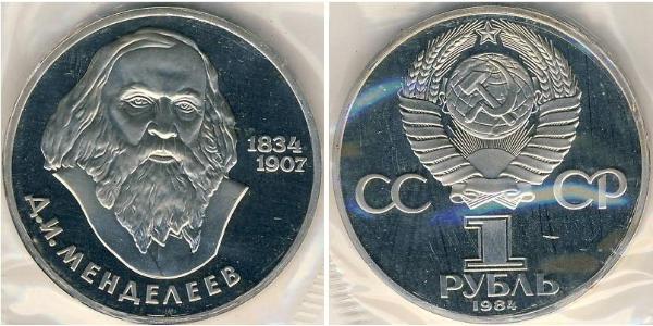 1 Rublo Unión Soviética (1922 - 1991) Níquel/Cobre 