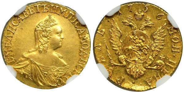 1 Rublo Impero russo (1720-1917) Oro Elisabetta I (1709-1762)