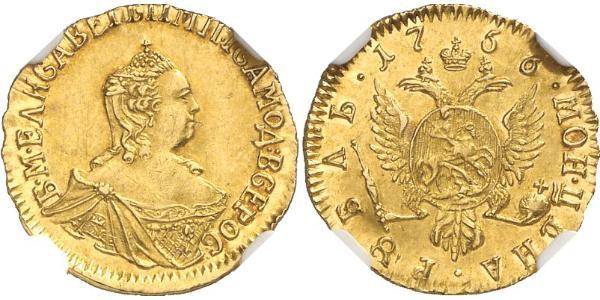 1 Rublo Impero russo (1720-1917) Oro Elisabetta I (1709-1762)