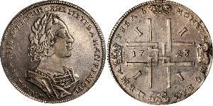 1 Rublo Imperio ruso (1720-1917) Plata Pedro I de Rusia(1672-1725)