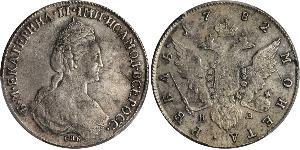 1 Rublo Imperio ruso (1720-1917) Plata Catalina II (1729-1796)