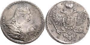 1 Rublo Imperio ruso (1720-1917) Plata Ana Yoánnovna (1693-1740)