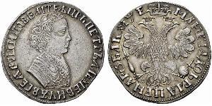 1 Rublo Imperio ruso (1720-1917) Plata Pedro I de Rusia(1672-1725)