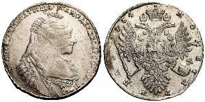 1 Rublo Imperio ruso (1720-1917) Plata Ana Yoánnovna (1693-1740)