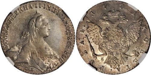 1 Rublo Imperio ruso (1720-1917) Plata Catalina II (1729-1796)