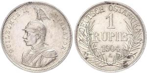 1 Rupee Afrique orientale allemande (1885-1919) Argent Wilhelm II, German Emperor (1859-1941)