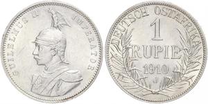 1 Rupee Afrique orientale allemande (1885-1919) Argent Wilhelm II, German Emperor (1859-1941)