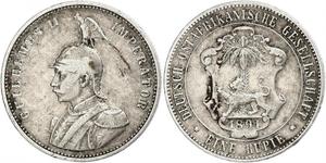1 Rupee Afrique orientale allemande (1885-1919) Argent 