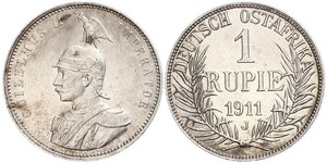 1 Rupee Afrique orientale allemande (1885-1919) Argent Wilhelm II, German Emperor (1859-1941)