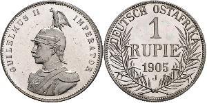 1 Rupee Afrique orientale allemande (1885-1919) Argent Wilhelm II, German Emperor (1859-1941)