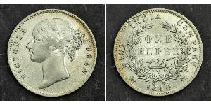 1 Rupee Compagnie anglaise des Indes orientales (1757-1858) Argent Victoria (1819 - 1901)