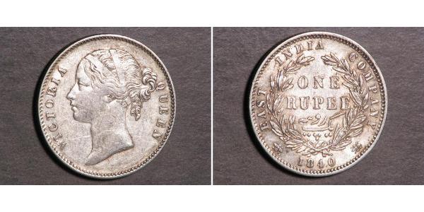 1 Rupee Compagnie anglaise des Indes orientales (1757-1858) Argent Victoria (1819 - 1901)