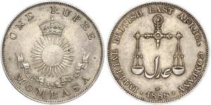 1 Rupee Empire britannique (1497 - 1949) Argent 