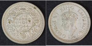 1 Rupee Inde Argent 