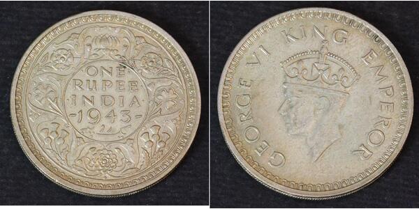 1 Rupee Inde Argent 