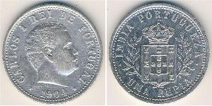 1 Rupee Inde portugaise (1510-1961) Argent Charles I de Portugal (1863-1908)