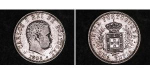 1 Rupee Inde portugaise (1510-1961) Argent Charles I de Portugal (1863-1908)