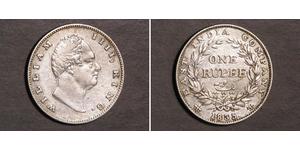 1 Rupee Raj britannique (1858-1947) Argent Guillaume IV (1765-1837)