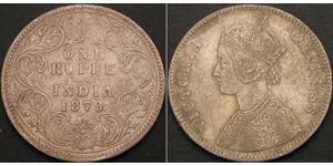 1 Rupee Raj britannique (1858-1947) Argent Victoria (1819 - 1901)