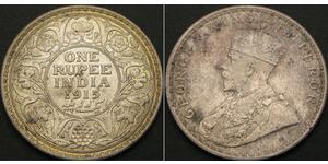 1 Rupee Raj britannique (1858-1947) Argent George V (1865-1936)