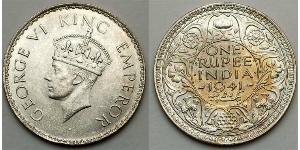 1 Rupee Raj britannique (1858-1947) Argent 