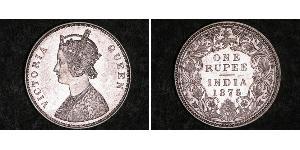 1 Rupee Raj britannique (1858-1947) Argent Victoria (1819 - 1901)