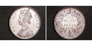 1 Rupee Raj britannique (1858-1947) Argent Victoria (1819 - 1901)