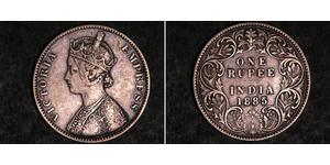 1 Rupee Raj britannique (1858-1947) Argent Victoria (1819 - 1901)