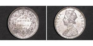 1 Rupee Raj britannique (1858-1947) Argent Victoria (1819 - 1901)