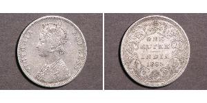 1 Rupee Raj britannique (1858-1947) Argent Victoria (1819 - 1901)