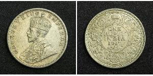 1 Rupee Raj britannique (1858-1947) Argent George V (1865-1936)