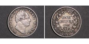 1 Rupee Raj britannique (1858-1947) Argent Guillaume IV (1765-1837)