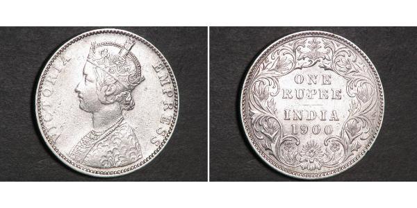 1 Rupee Raj britannique (1858-1947) Argent Victoria (1819 - 1901)