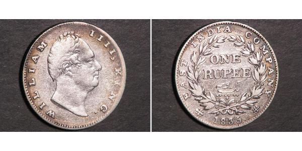 1 Rupee Raj britannique (1858-1947) Argent Guillaume IV (1765-1837)