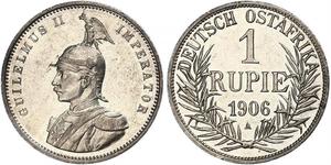 1 Rupee Africa Orientale Tedesca (1885-1919) Argento Wilhelm II, German Emperor (1859-1941)