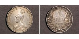 1 Rupee Africa Orientale Tedesca (1885-1919) Argento Wilhelm II, German Emperor (1859-1941)