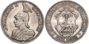 1 Rupee Africa Orientale Tedesca (1885-1919) Argento 