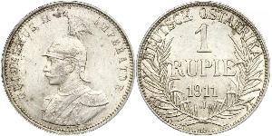 1 Rupee Africa Orientale Tedesca (1885-1919) Argento Wilhelm II, German Emperor (1859-1941)