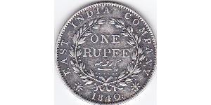 1 Rupee Compagnia Inglese delle Indie Orientali (1757-1858) Argento Vittoria (1819 - 1901)