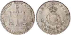 1 Rupee Impero britannico (1497 - 1949) Argento 