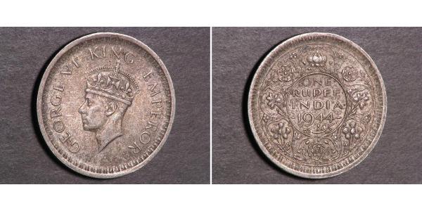 1 Rupee India Argento 