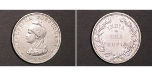 1 Rupee India portoghese (1510-1961) Argento 