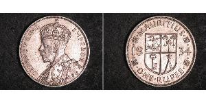 1 Rupee Mauritius Argento Giorgio V (1865-1936)