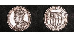 1 Rupee Mauritius Argento Giorgio V (1865-1936)