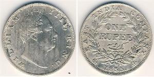 1 Rupee Raj Britannico (1858-1947) Argento Guglielmo IV (1765-1837)