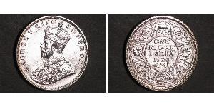 1 Rupee Raj Britannico (1858-1947) Argento Giorgio V (1865-1936)