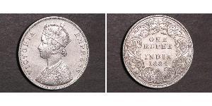 1 Rupee Raj Britannico (1858-1947) Argento Vittoria (1819 - 1901)