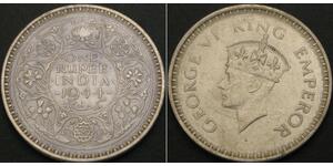 1 Rupee Raj Britannico (1858-1947) Argento 
