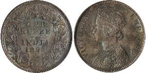 1 Rupee Raj Britannico (1858-1947) Argento Vittoria (1819 - 1901)