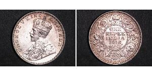 1 Rupee Raj Britannico (1858-1947) Argento Giorgio V (1865-1936)